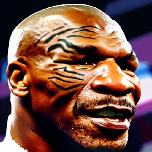 Image similar to uhd mike tyson as a chicken