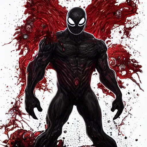 Image similar to Ctulthu exposed to the symbiote and became Carnage. concept art,high detailed,fine art,trending on Artstation, smooth draw,Sharp focus.