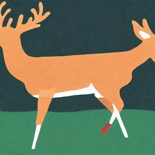 Image similar to deer playing guitar in the style of tatsuro kiuchi