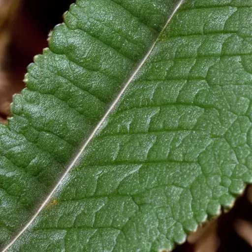 Prompt: close up of a mint leaf