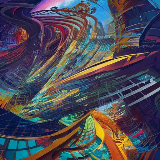 Image similar to art by android jones, syd mead, and john stephens