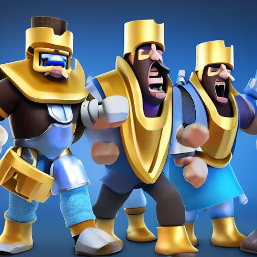 Image similar to Clash Royale robot, UHD, hyperrealistic render, 4k, highly detailed