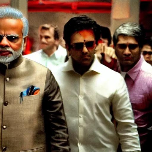 Image similar to narendra modi in fight club, 8 k