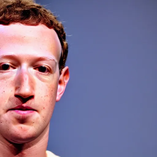 Image similar to 3 5 mm photograph of mark zuckerberg shaving off his eyebrows, close up, high definition