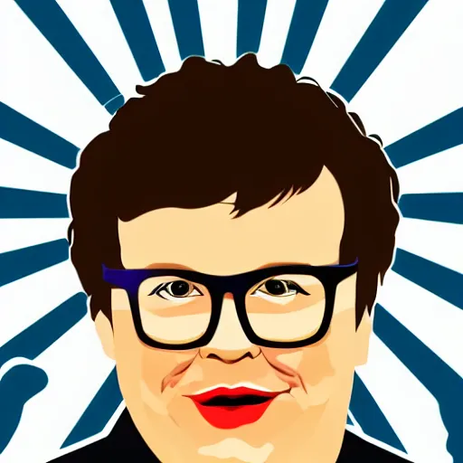 Image similar to clark duke vector, svg sticker art