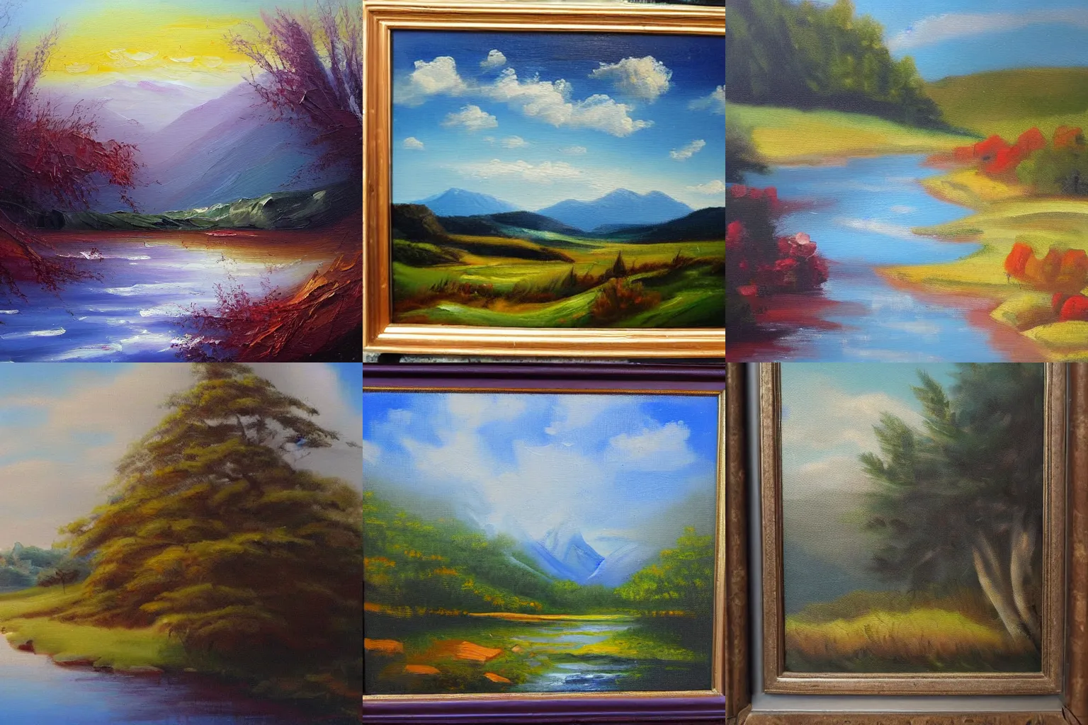 Prompt: pretty landscape, oil painting