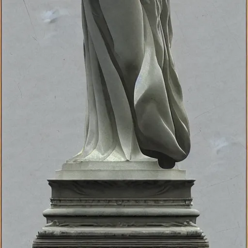 Image similar to matte painting of a marble statue