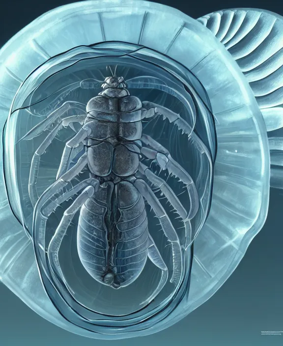 Prompt: simplicity, transparent clear see - through image of isopod, botany, aurora spaceship environment, ultra realistic, concept art, graffiti, photorealistic, octane render, 8 k, unreal engine. art by gustave dore and nori inoguchi and sam kaplan and zachary goulko and christopher marley and artgerm and alphonse mucha