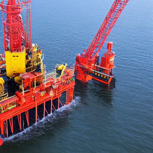 Image similar to oil drilling rig, drilling water deposit, water flowing,