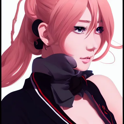 Image similar to Ann Takamaki, anime, elegant, 2d, ultra highly detailed, digital painting, smooth, sharp focus, artstation, pixiv, art by Ina Wong, art by Ilya Kuvshinov