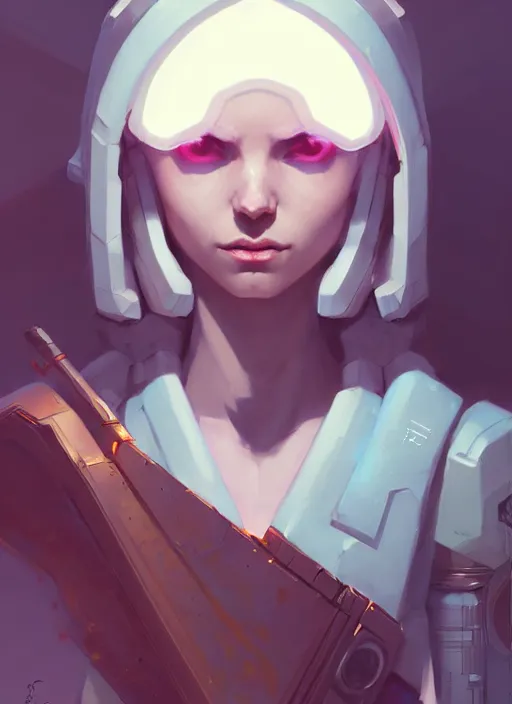 Prompt: portrait of cute psyker maiden girl, warhammer, cyberpunk by atey ghailan, by greg rutkowski, by greg tocchini, by james gilleard, by joe gb fenton, by in kaethe butcher, dynamic lighting, gradient light blue, brown, blonde cream and white color in scheme, grunge aesthetic