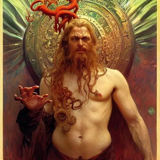 Prompt: cthulhu making a reart with his hands. highly detailed painting by gaston bussiere, craig mullins, j. c. leyendecker, alphonse mucha 8 k