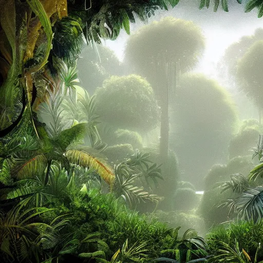 Prompt: a jungle from another dimension