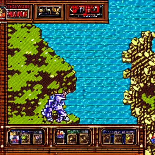Prompt: Chrono Trigger screenshot of kingdom of zeal