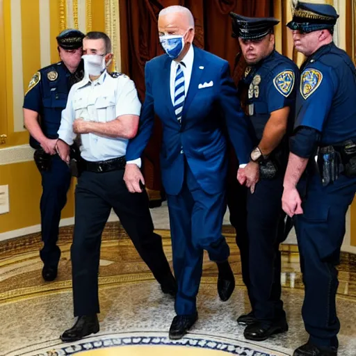 Image similar to joe biden being arrested by capitol police