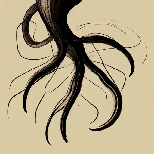 Image similar to octupus minimalistic concept art by afshar petros aoshima chiho caldwell clyde, matte background, sharp contours, minimalist, trending on artstation, 8 k