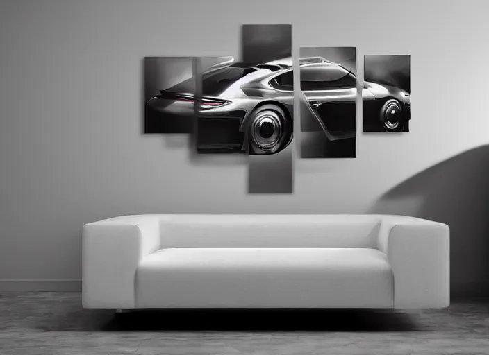 Image similar to abstract advertising illustration for porsche