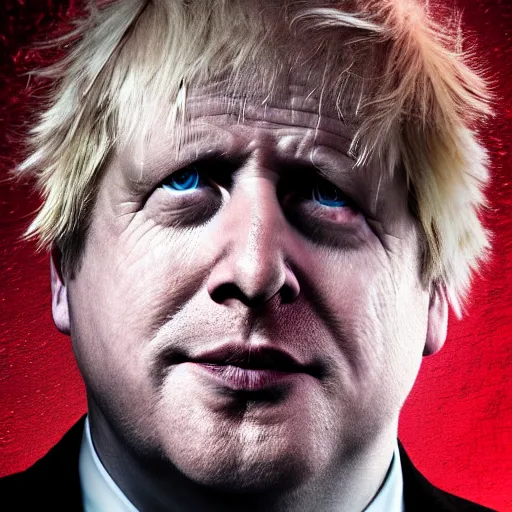 Image similar to boris johnson as evil marvel character, photorealistic, villain, 8 k