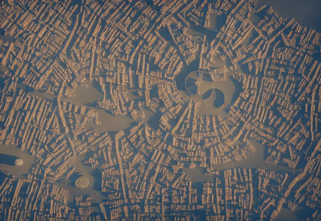 Prompt: accidentally wes anderson award - winning street photograph of a cosmic lunar norilsk russian city on moon, art by greg rutkowsky, trending on artstation, cinematic lighting, filmic grain, golden hour, detailed, 4 k