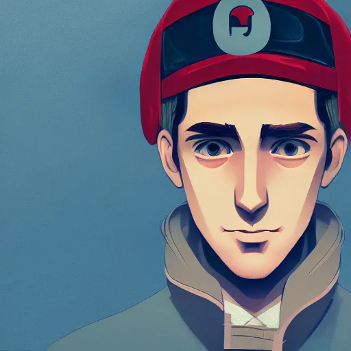 Image similar to J.D. Salinger as Holden Caulfield, ambient lighting, 4k, anime key visual, lois van baarle, ilya kuvshinov, rossdraws, artstation