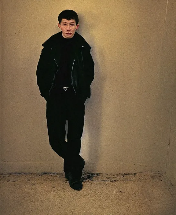 Prompt: portrait of barry keoghan photographed by nan goldin