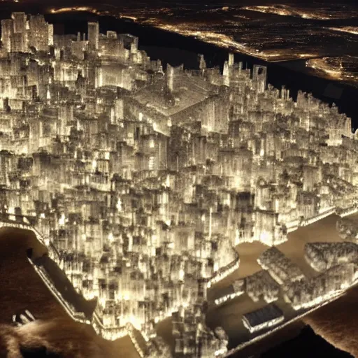 Image similar to A sprawling metropolis made entirely of ice buildings