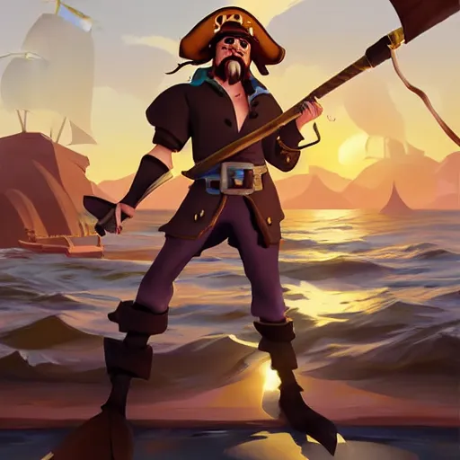 Image similar to painting jack the pirate on sea of thieves game avatar hero mermaid smooth face median photoshop filter cutout vector behance hd by jesper ejsing, by rhads, makoto shinkai and lois van baarle, ilya kuvshinov, rossdraws, illustration, art by ilya kuvshinov and gustav klimt