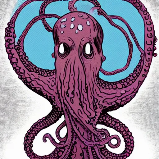 Prompt: Donald Trump as a Lovecraftian tentacle monster