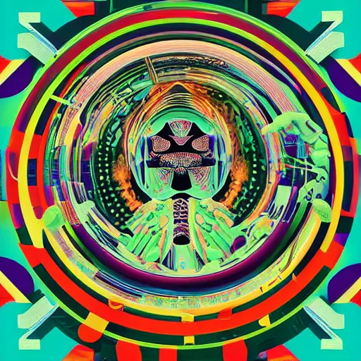 Image similar to album cover design design depicting the alter to the ai machine gods, by jonathan zawada, pi - slices, and tristan eaton, digital art