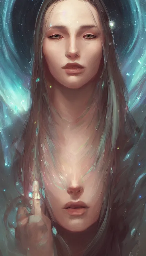 Image similar to portrait of a digital shaman, by charlie bowater