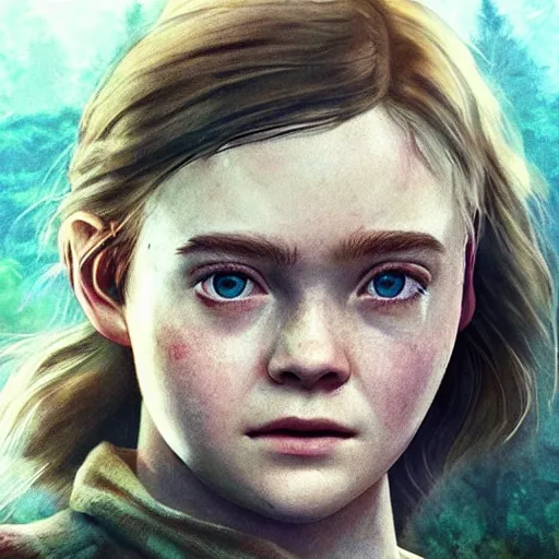 Image similar to Elle Fanning as ellie in the last of us 2