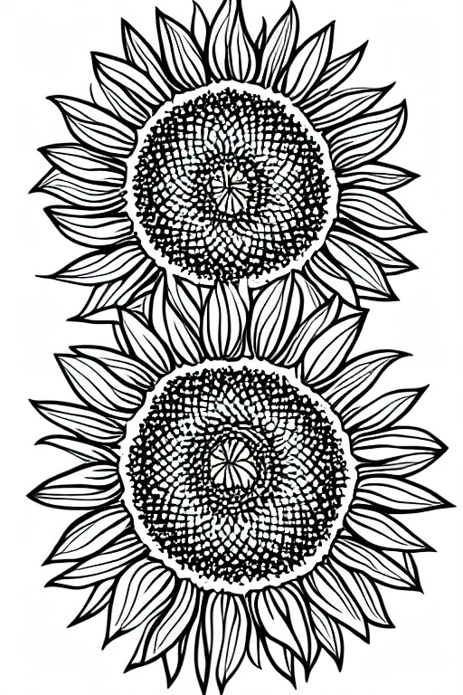 Image similar to minimalist boho style art of a sunflower, illustration, vector art