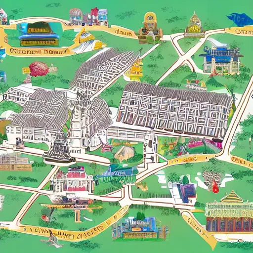 Prompt: map of daerah istimewa yogyakarta, cartoon