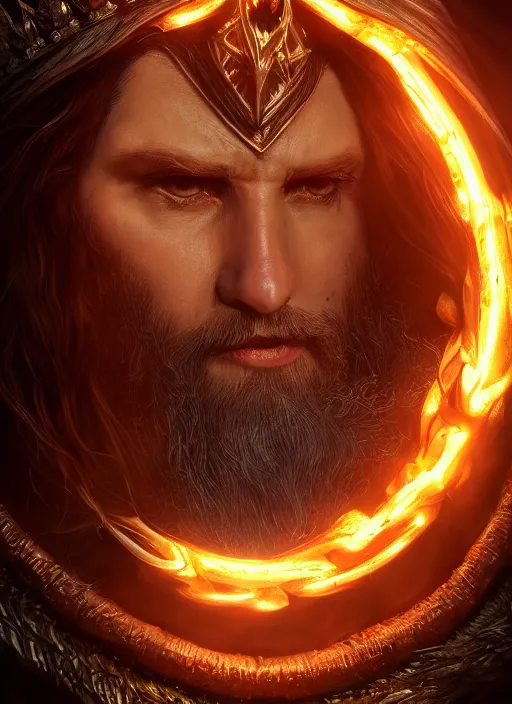 Image similar to greedy king royalty ultra detailed fantasy, elden ring, realistic, dnd character portrait, full body, dnd, rpg, lotr game design fanart by concept art, behance hd, artstation, deviantart, global illumination radiating a glowing aura global illumination ray tracing hdr render in unreal engine 5