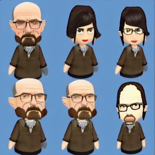 Prompt: Walter White as a Mii