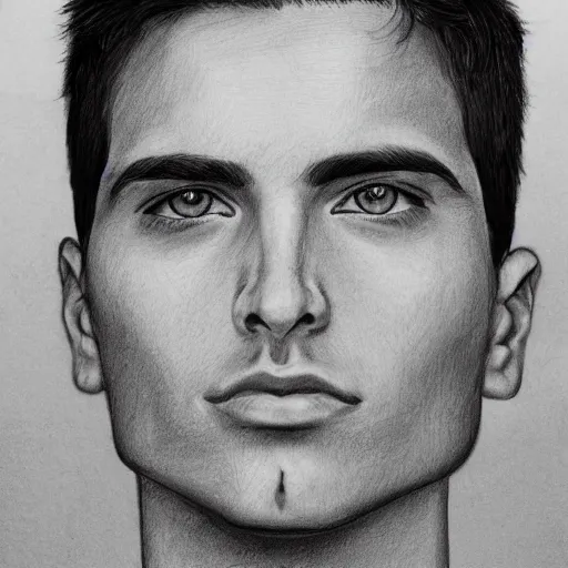 Prompt: handsome man, face, age 2 0 0, pencil drawing, detailed lineart