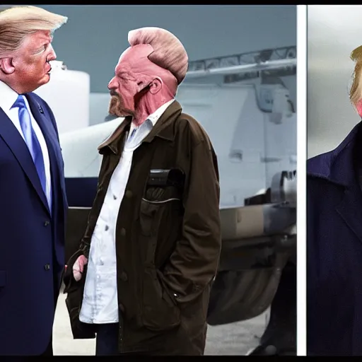 Prompt: walter white and donald trump