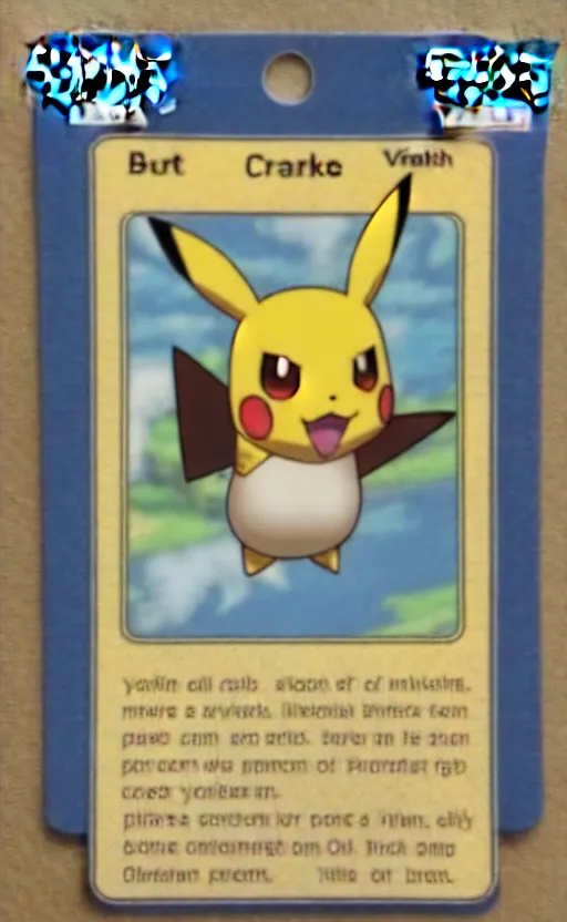 Prompt: a pokemon card