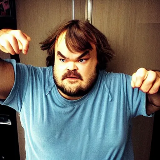 Image similar to “the effects meth has had on Jack Black”