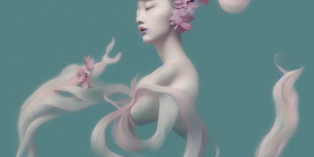 Image similar to breathtaking delicate creature by hsiao - ron cheng, pattern, bizarre compositions, exquisite detail, pastel colors, 8 k