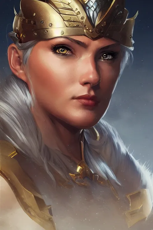 Image similar to amazon valkyrie athena, d & d, fantasy, portrait, highly detailed, headshot, digital painting, trending on artstation, concept art, sharp focus, illustration, art by artgerm and greg rutkowski and magali villeneuve