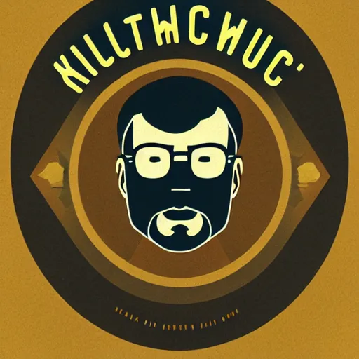 Prompt: minimalist logo icon for a comedy club of walter white, victo ngai, kilian eng, lois van baarle, behance, beeple, artstation