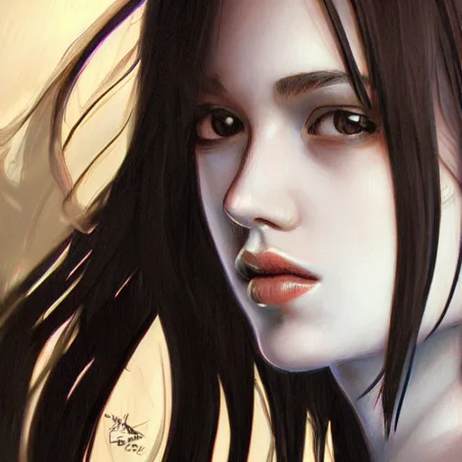 Image similar to artstation young girl, very detailed, , portrait, high contrast