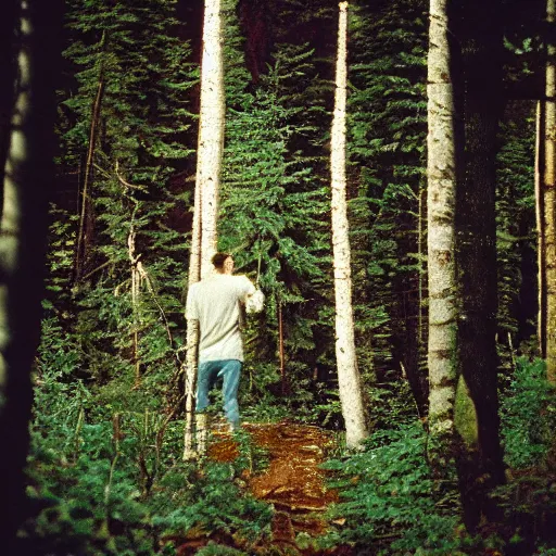 Image similar to bigfoot accidentally photographed, accidental photo portra 8 0 0 in the 9 0 s