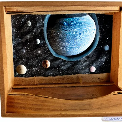 Image similar to diorama of the universe