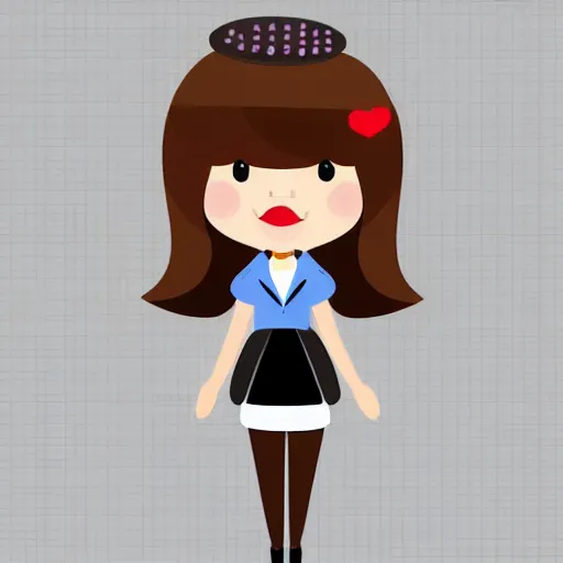 Image similar to a cute career girl,very detailed,vector art,created by adobe illustrator,trending on pixta.jp