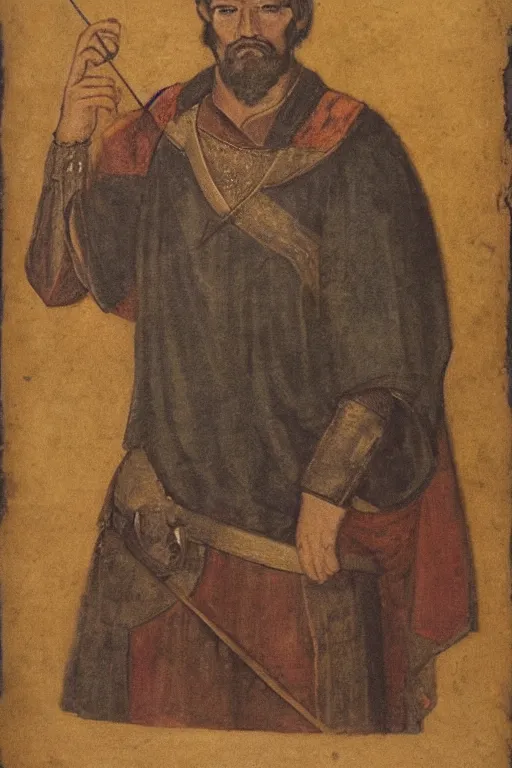 Image similar to portrait of karadoc in kaamelott