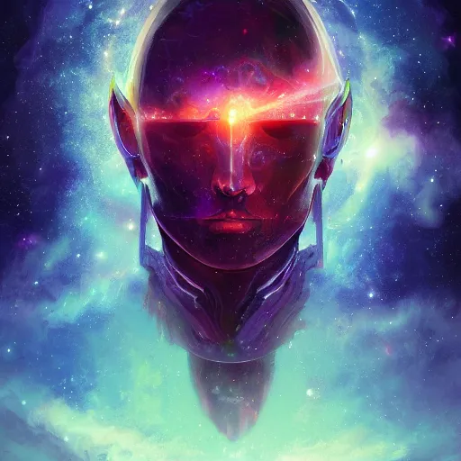 Image similar to How the universe ended, mystical, epic, cosmic and stars and nebula and galaxy, surreal, intricate, headshot, highly detailed, digital painting, artstation, concept art, sharp focus, cinematic lighting, illustration, cgsociety