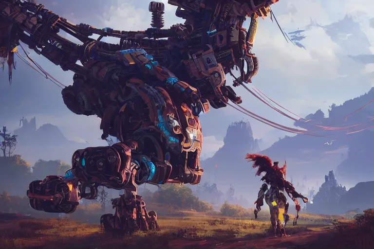 Image similar to rollerback machine mecanical creature robot of horizon forbidden west horizon zero dawn bioluminiscence global illumination ray tracing hdr fanart arstation by ian pesty and alena aenami artworks in 4 k