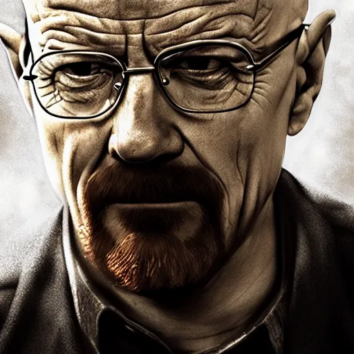 Image similar to Walter White crying, moody lighting, photorealistic,